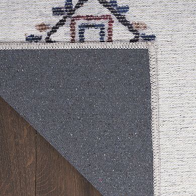 Nourison Series 1 Bohemian Diamond Washable Indoor Area Rug