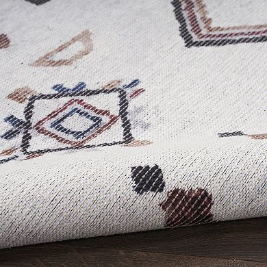 Nourison Series 1 Bohemian Diamond Washable Indoor Area Rug