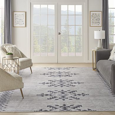 Nicole Curtis Series 1 Scandinavian Geometric Washable Indoor Area Rug