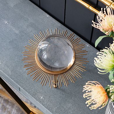 3-Piece Crystal Ball Metal Sunburst Stand Set