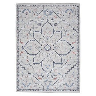 Nourison New Concept Farmhouse Medallion Washable Indoor Area Area Rug