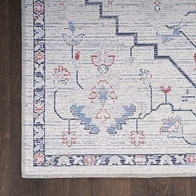 Nourison Series 1 Farmhouse Medallion Washable Indoor Area Rug