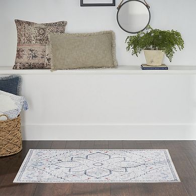 Nourison Series 1 Farmhouse Medallion Washable Indoor Area Rug