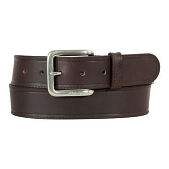Men's Eddie Bauer 1.45 in Rugged Leather Belt with Stretch Tab