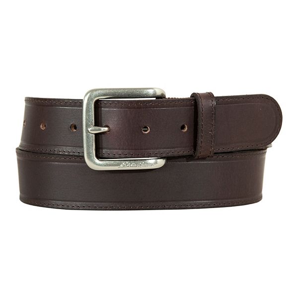 Men's Eddie Bauer 1.45in. Rugged Leather Belt with Stretch Tab