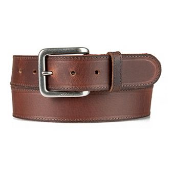Men's Eddie Bauer 1.45 in Rugged Leather Belt with Stretch Tab