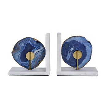 Marble-Base 2 pc Set Bookends Table Décor