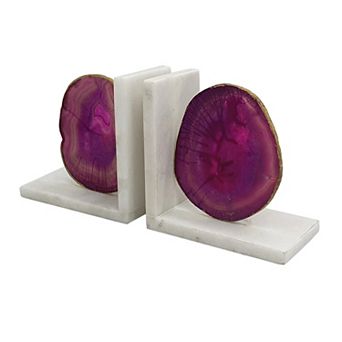 Marble-Base 2 pc Set Bookends Table Décor
