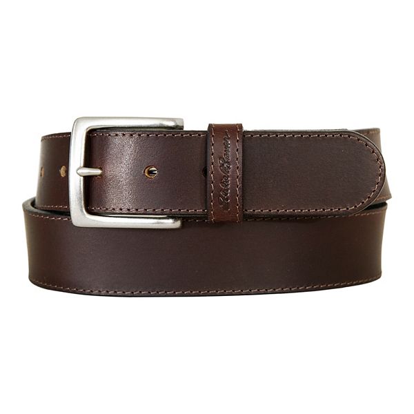 Men's Eddie Bauer 1.45-in. Leather Belt with Sasquatch Stretch Tab