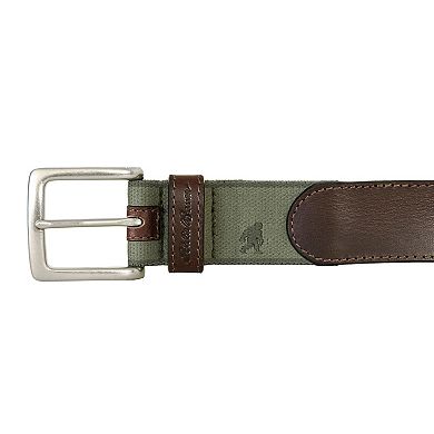 Men's Eddie Bauer 1.45-in. Leather Belt with Sasquatch Stretch Tab