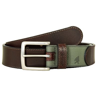 Men's Eddie Bauer 1.45-in. Leather Belt with Sasquatch Stretch Tab