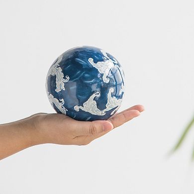 Floral Scroll Orb Table Decor 4-piece Set