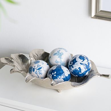 Floral Scroll Orb Table Decor 4-piece Set