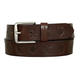 Men's Eddie Bauer 1.45 in Embossed Sasquatch Harness Leather Belt