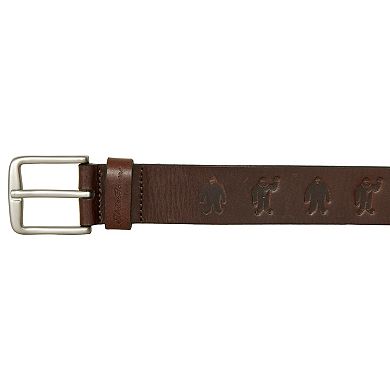 Men's Eddie Bauer 1.45-in. Embossed Sasquatch Harness Leather Belt