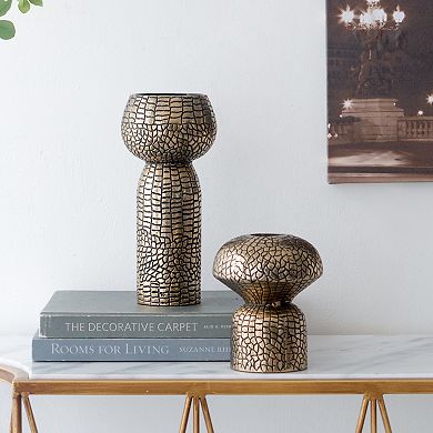 Crocodile Textured Flower Vase