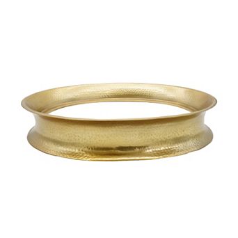 Gold-Rimmed Decorative Tray Table Décor