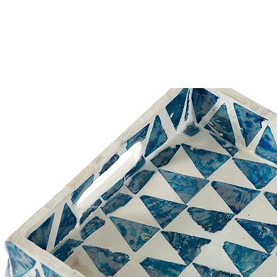 Decorative Rectangular Triangle Pattern Tray