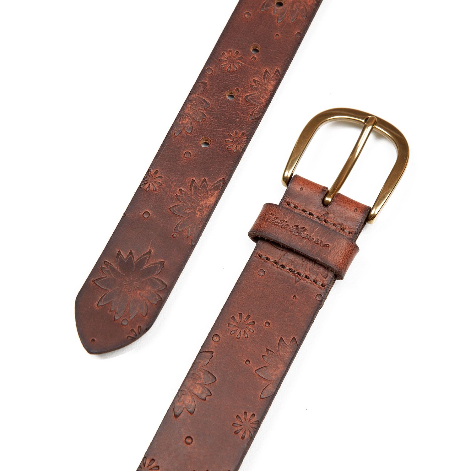 Cool Belt by Red Spur Floral Leather Belt Rosalie Belt - Boho Western Brown Floral Leather Jean Belt  main image 2