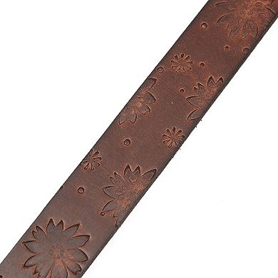 Women's Eddie Bauer 1.25-in Floral Tooled Leather Belt