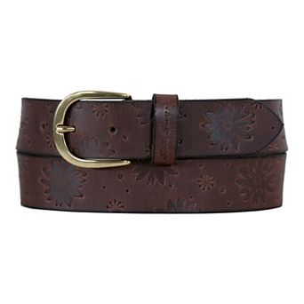 Women's Eddie Bauer 1.25 in Floral Tooled Leather Belt