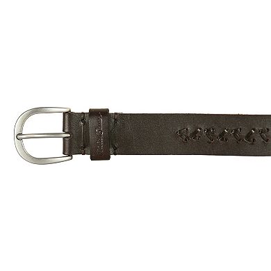 Women's Eddie Bauer 1.25-in. Center Lacing Detailed Leather Belt