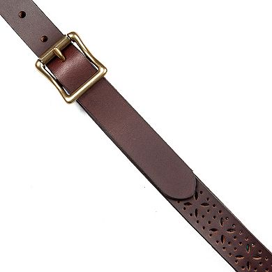 Women's Eddie Bauer 1-in. Perforated Pattern Leather Belt