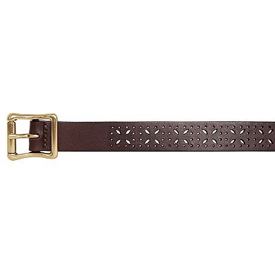 Women's Eddie Bauer 1-in. Perforated Pattern Leather Belt