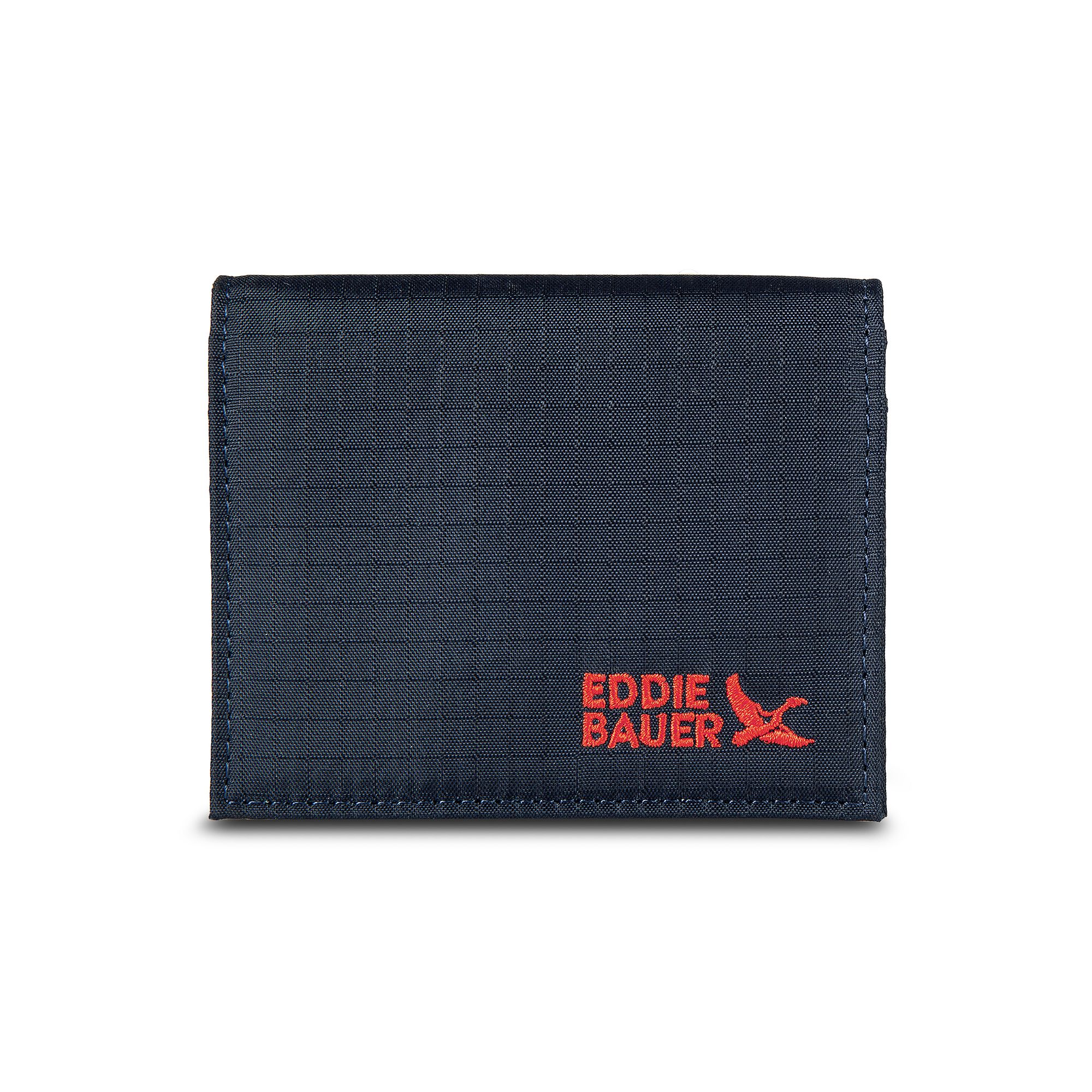 Mens Eddie Bauer Companion Ripstop Nylon RFID Card Case, Blue