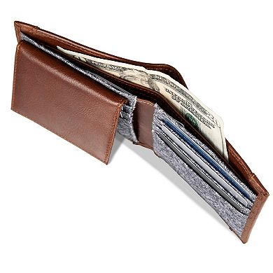 Men's Eddie Bauer Pioneer Leather & Canvas Passcase Wallet
