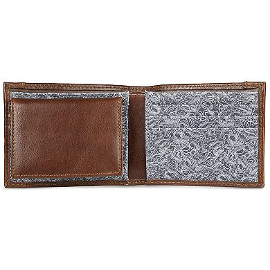 Men's Eddie Bauer Pioneer Leather & Canvas Passcase Wallet