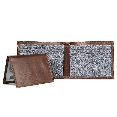Men's Eddie Bauer Pioneer Leather & Canvas Passcase Wallet