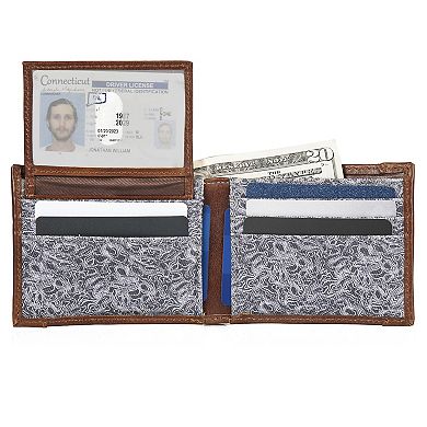 Men's Eddie Bauer Pioneer Leather & Canvas Passcase Wallet