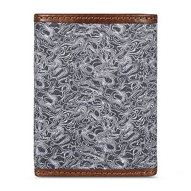 Men's Eddie Bauer Pioneer Leather Canvas Trifold Wallet
