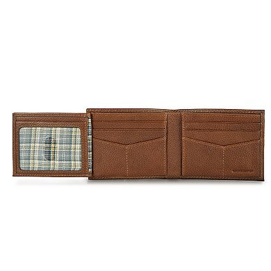 Men's Eddie Bauer Logo Leather Flip ID Bifold Wallet