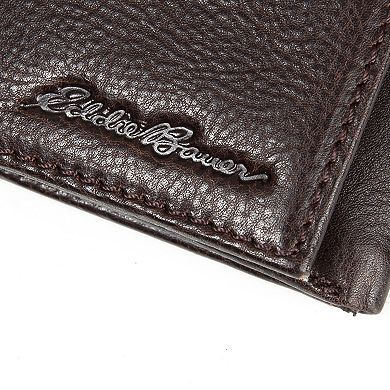 Men's Eddie Bauer Logo Leather Trifold Wallet