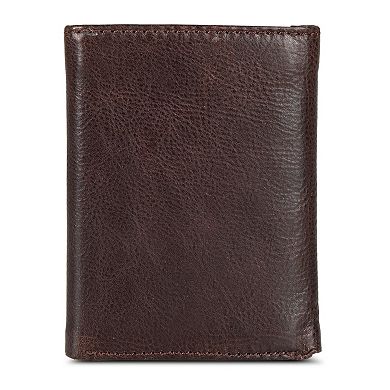 Men's Eddie Bauer Logo Leather Trifold Wallet