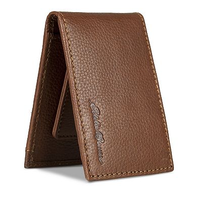 Men's Eddie Bauer Logo Leather Wallet with Money Clip