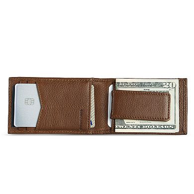 Men's Eddie Bauer Logo Leather Wallet with Money Clip