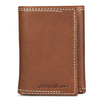 Men's Eddie Bauer Top Stitch Leather Trifold Wallet