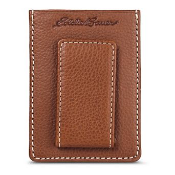 Men's Eddie Bauer Top Stitch Magnetic Leather Card Case