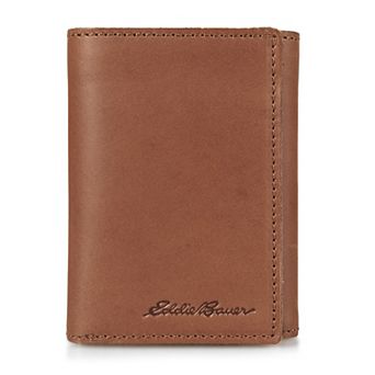 Men's Eddie Bauer Outdoor Embossed Logo Leather Trifold Wallet