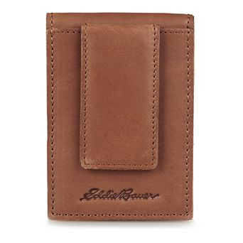 Men's Eddie Bauer Outdoor Embossed Logo Leather Front Pocket Wallet