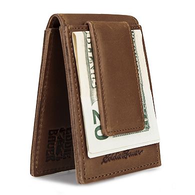 Men's Eddie Bauer Outdoor Embossed Logo Leather Front Pocket Wallet