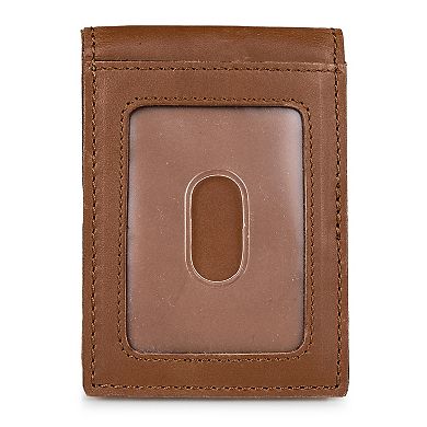 Men's Eddie Bauer Outdoor Embossed Logo Leather Front Pocket Wallet