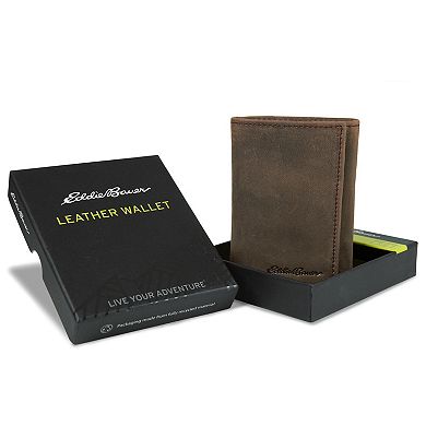 Men's Eddie Bauer Leather Embossed Trifold Wallet