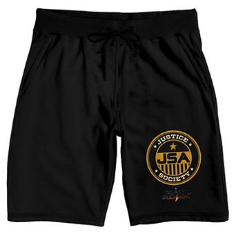 Men's Black Adam Justice Society Logo Pajama Shorts