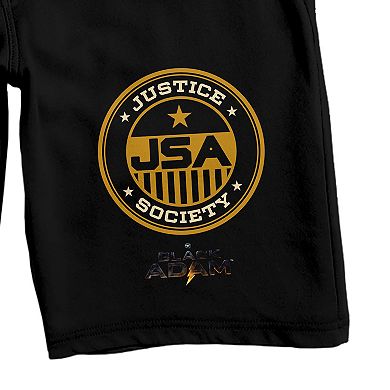 Men's Black Adam Logo Pajama Shorts