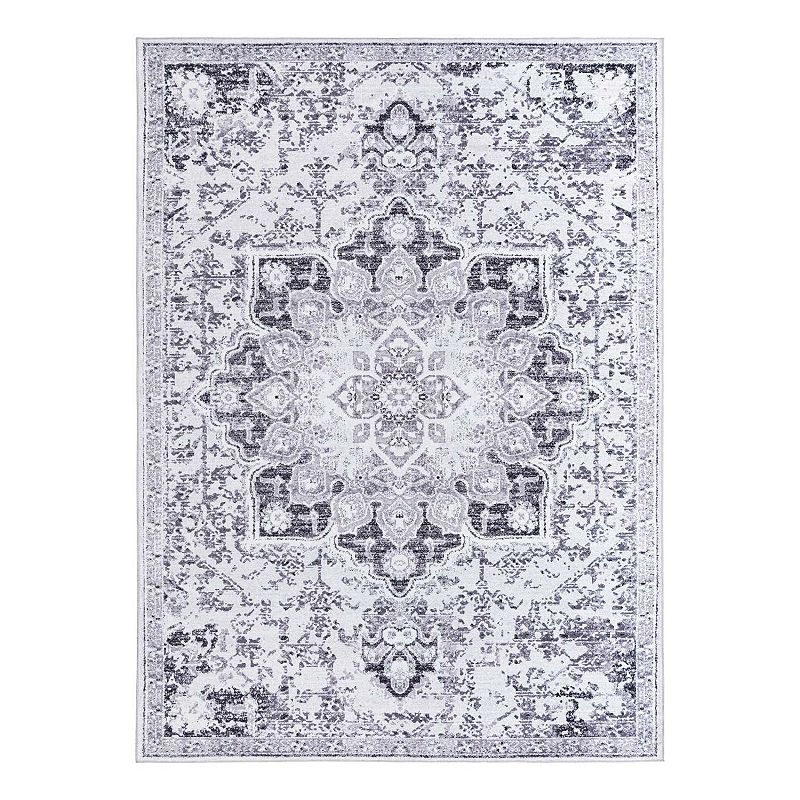 Unique Loom Roma Renaissance Rug, Grey, 8Ft Sq