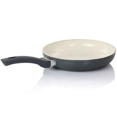 Oster Cocina Ridge Valley 10 Inch Aluminum Nonstick Frying Pan in Grey